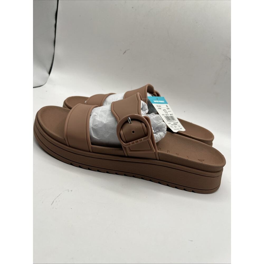 Reef Vista Capri Sandals Womens Slide Double Strap Comfort Sz US 10 Tan Brown - Picture 7 of 10